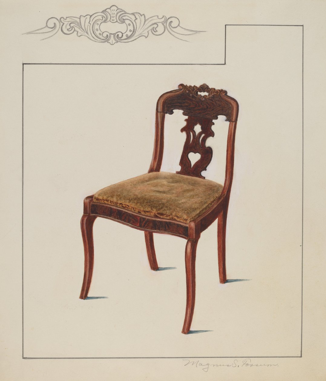 Sandalye, ç. 1936. by Magnus S. Fossum