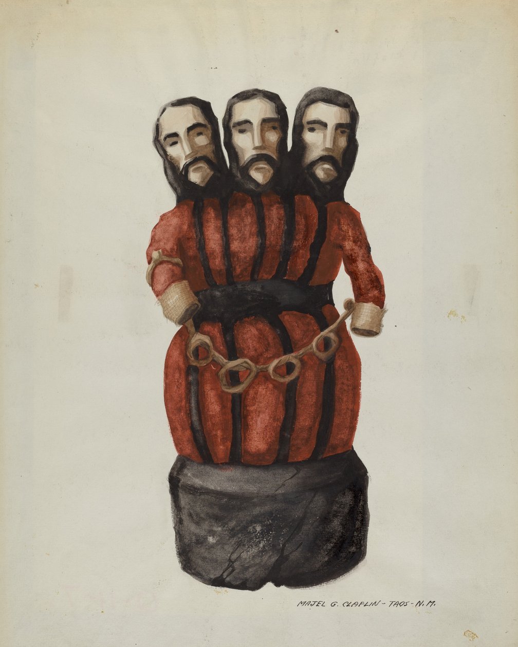 Bulto: Kutsal Üçlü, c. 1937. by Majel G. Claflin