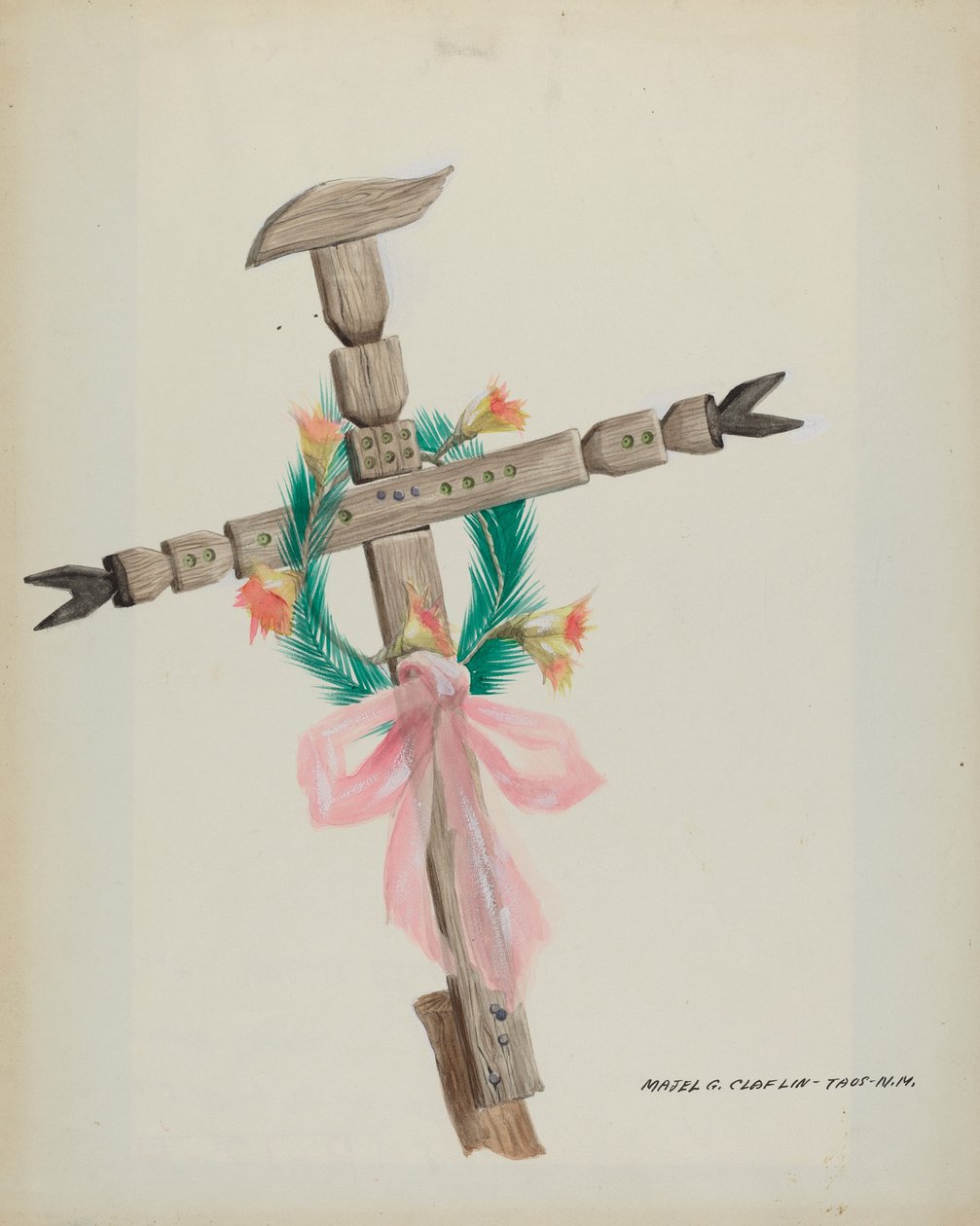 Oymalı Haç - Mezar, c. 1937. by Majel G. Claflin