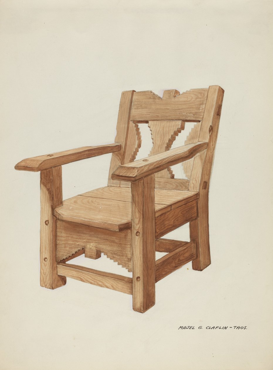 Sandalye, ç. 1937. by Majel G. Claflin