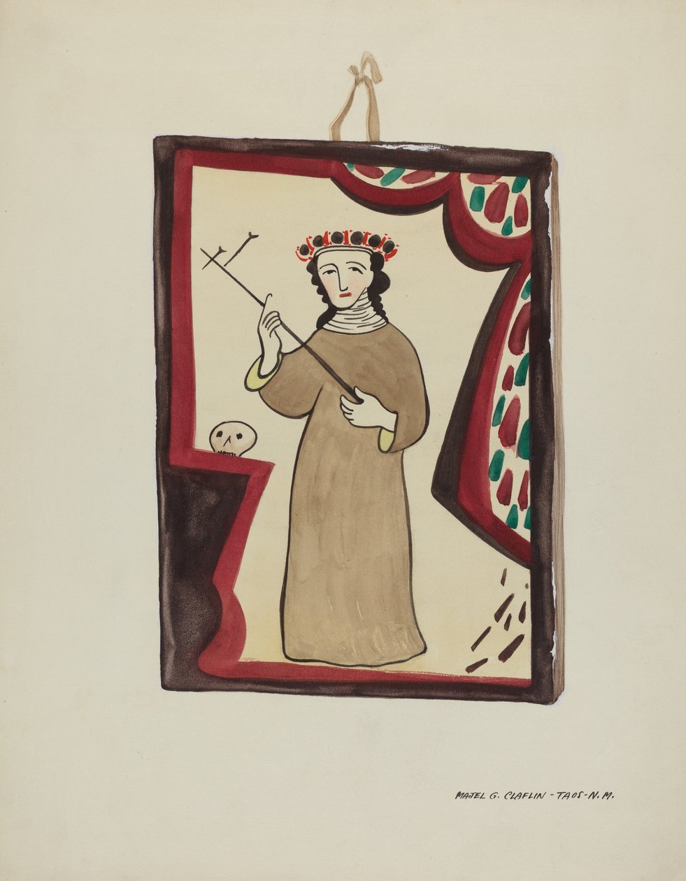 Altarpiece-Santa Rita, c. 1937. by Majel G. Claflin