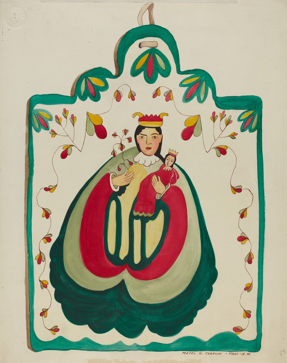 Ahşap Altarpiece, San Antonio, c. 1937. by Majel G. Claflin