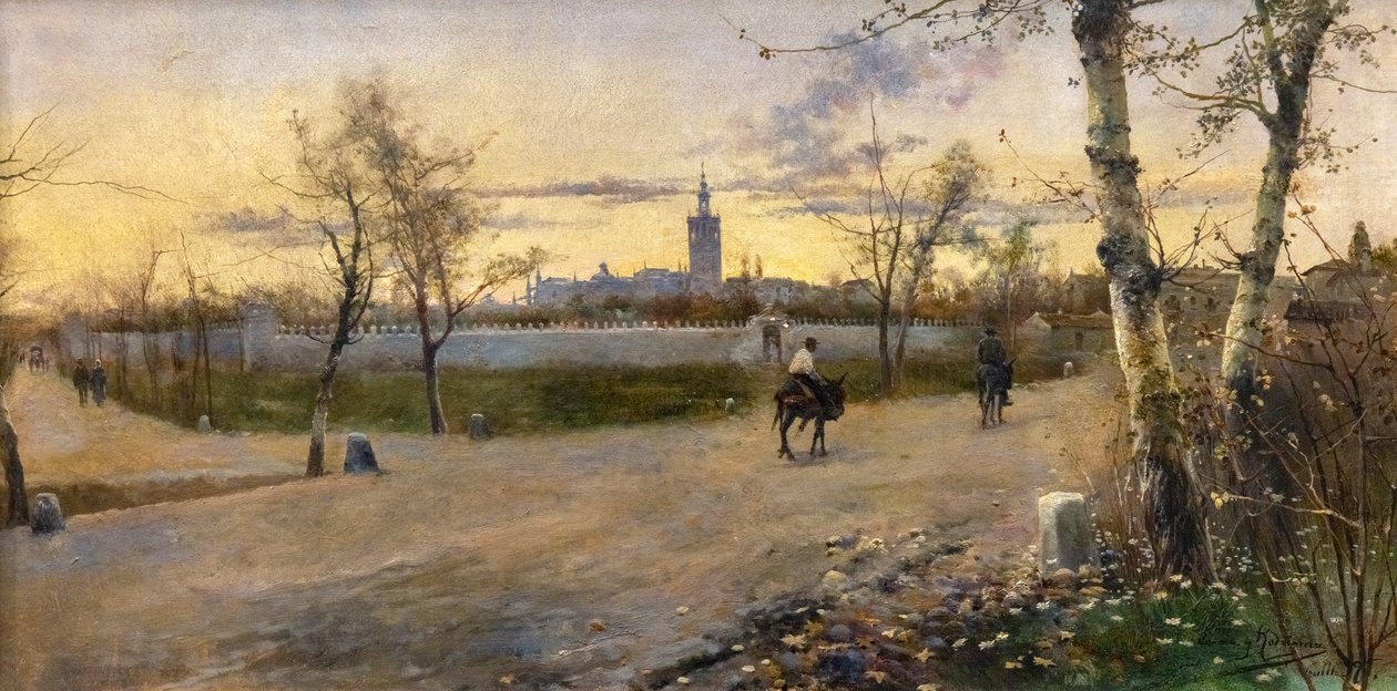 Sevilla manzarası by Manuel Garcia y Rodriguez