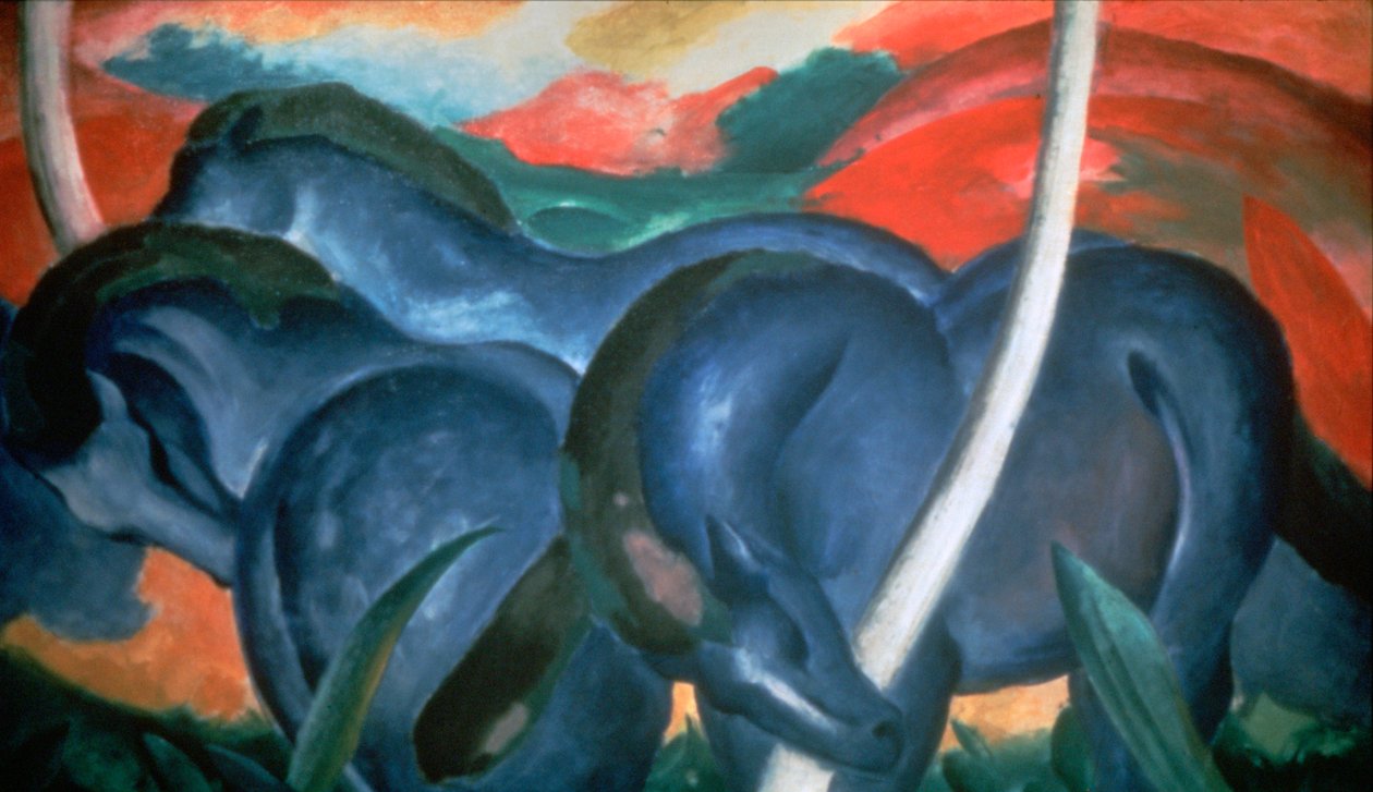 Mavi Atlar, 1911 by Franz Marc