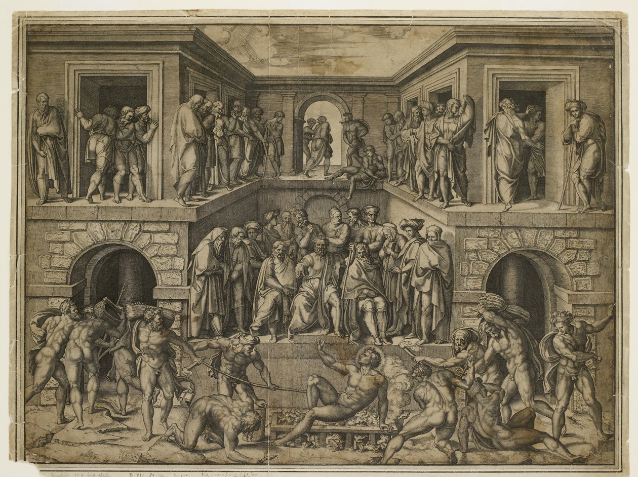 St Lawrence Şehitliği, c. 1525 by Marcantonio Raimondi