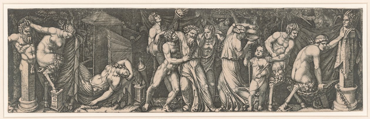 Bacchanalia, yaklaşık 1510-1511. by Marcantonio Raimondi