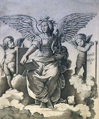 Şiir, c.1515 (gravür) by Marcantonio Raimondi