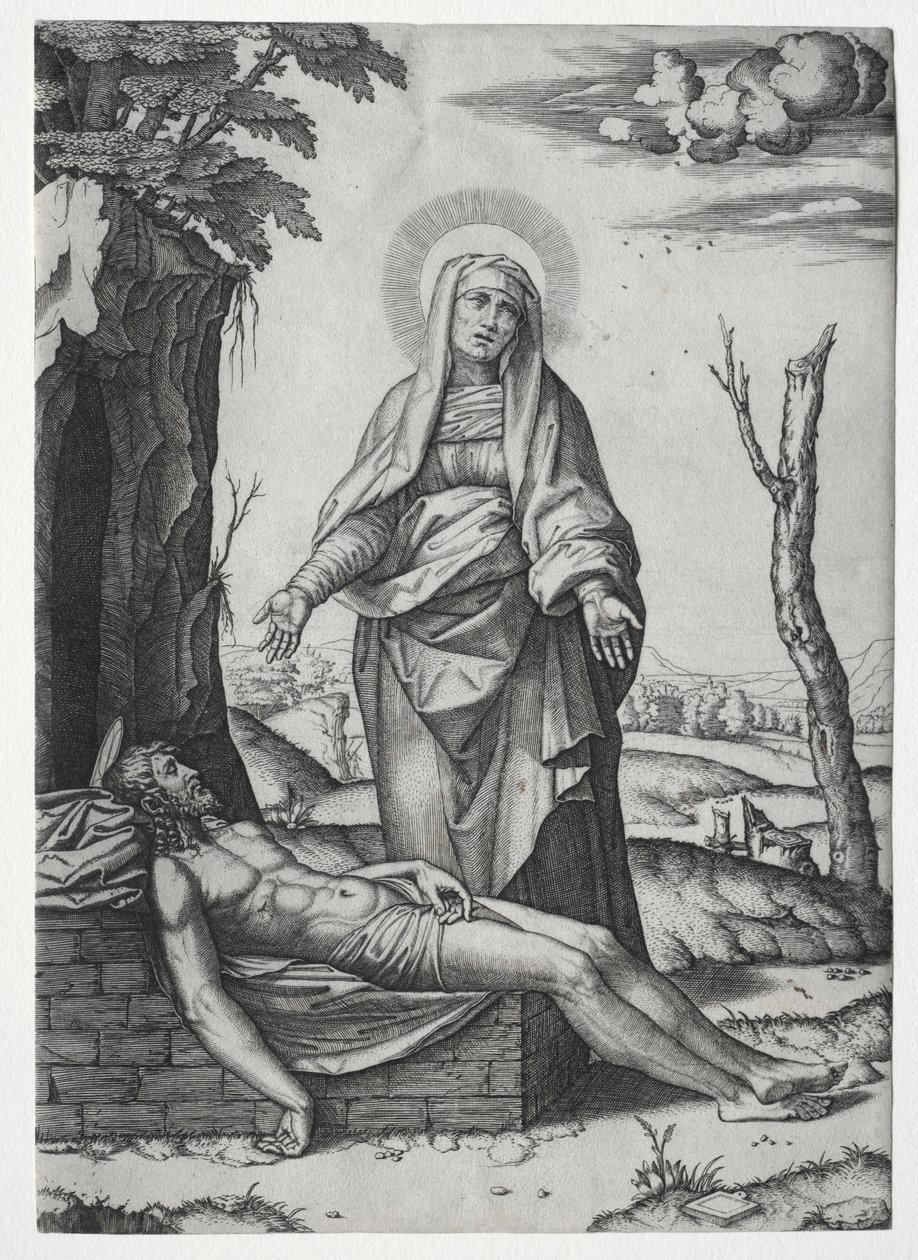 Pieta' by Marcantonio Raimondi