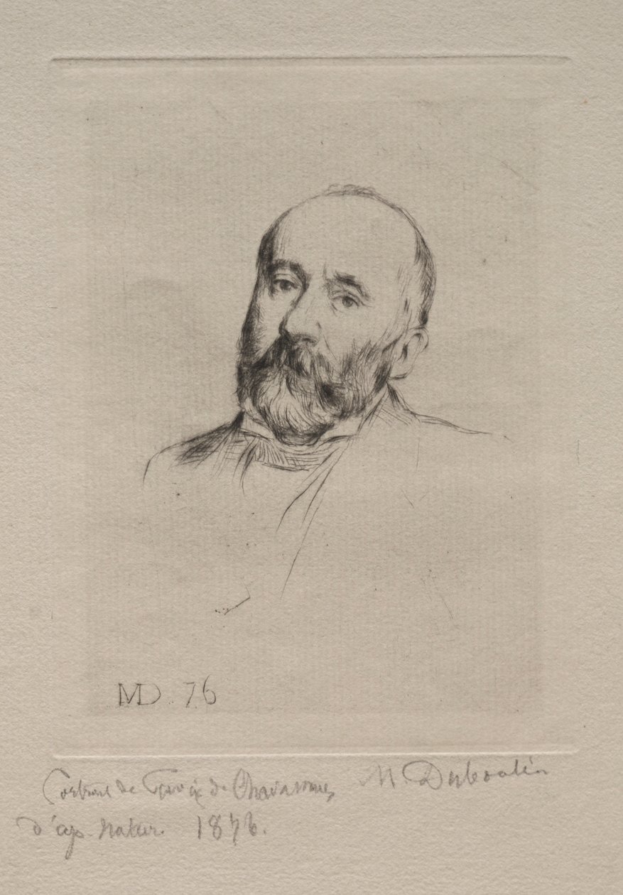 Puvis de Chavannes, 1876. by Marcellin Gilbert Desboutin