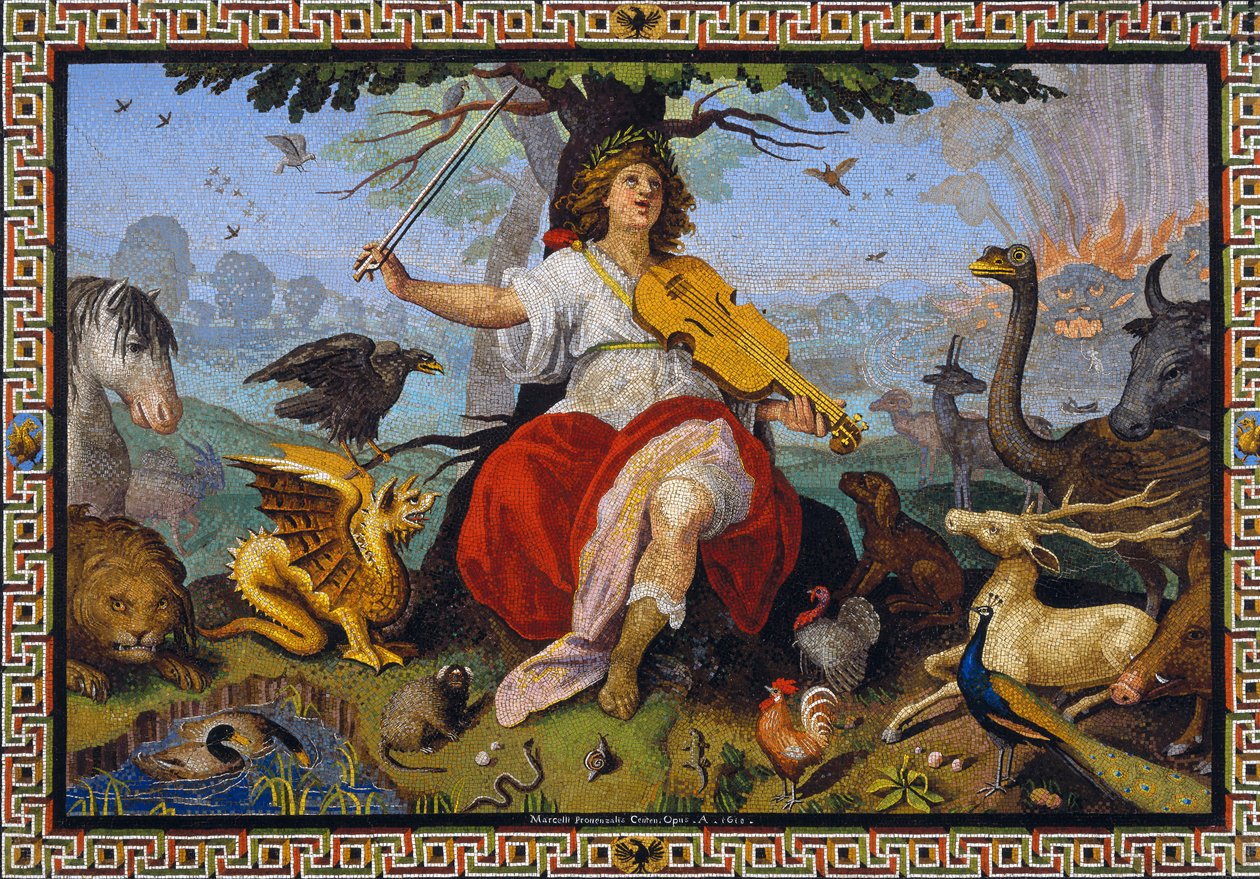 "Orpheus" Mozaiği Marcello Provenzale (1577-1639) 1618 by Marcello Provenzale