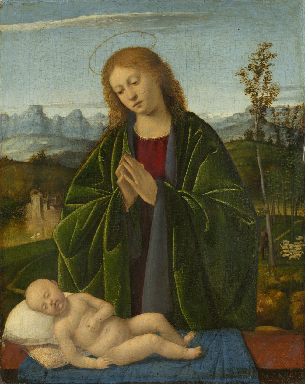 Çocuğu Sevmek Madonna, c. 1520. by Marco Basaiti