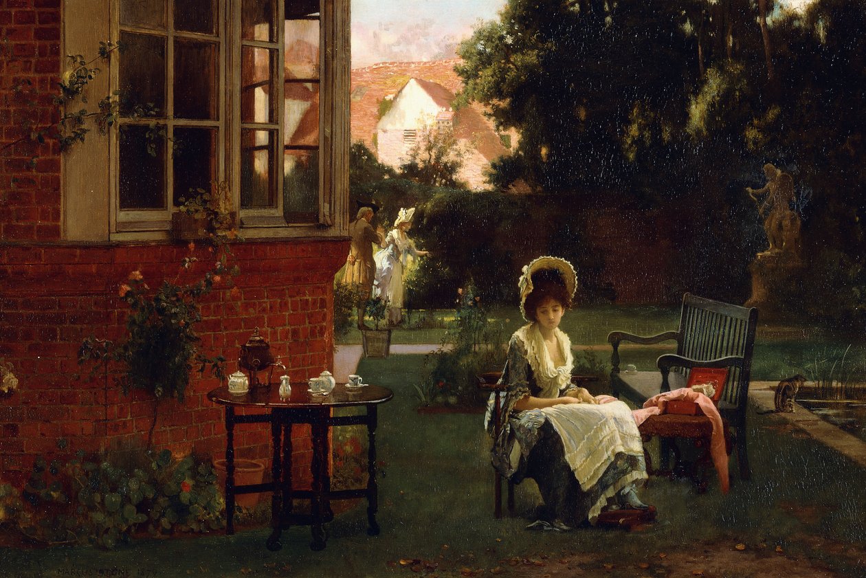 Gölgede, 1879 by Marcus Stone