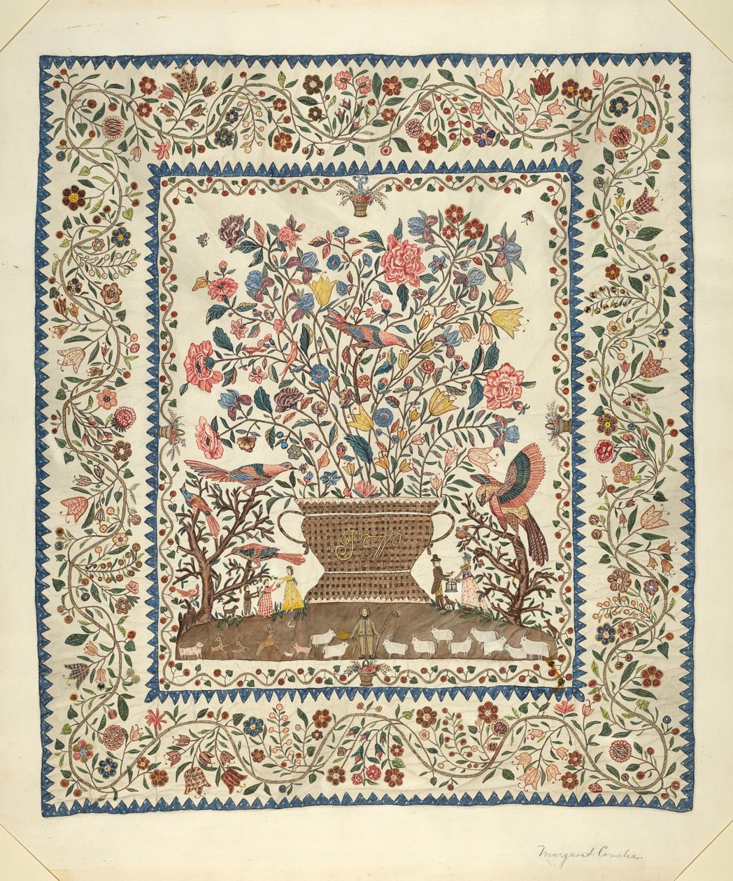 Aplike ve İşlemeli Nevresim by Margaret Concha