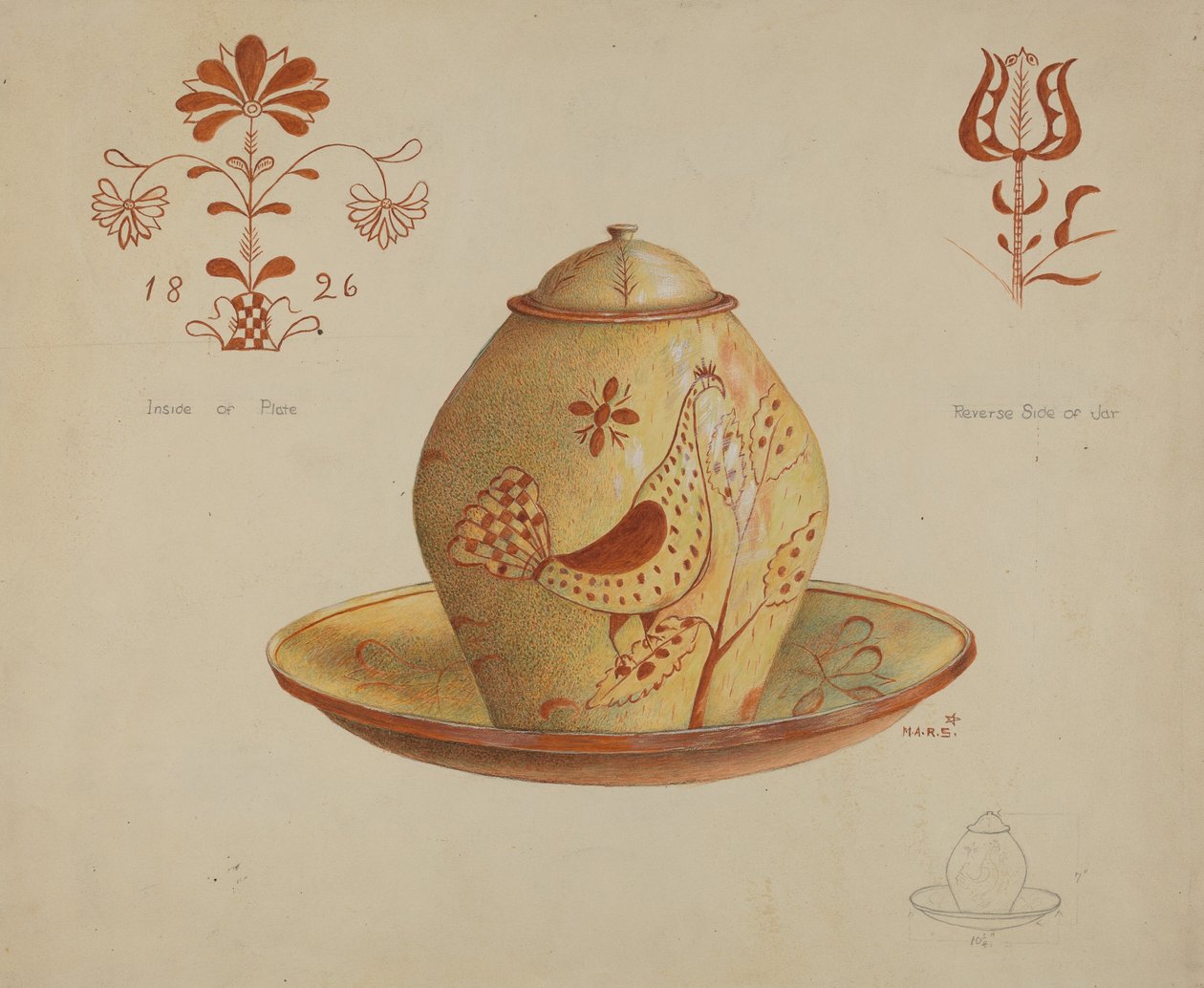 Pa. Alman Kapaklı Kavanoz by Margaret Stottlemeyer