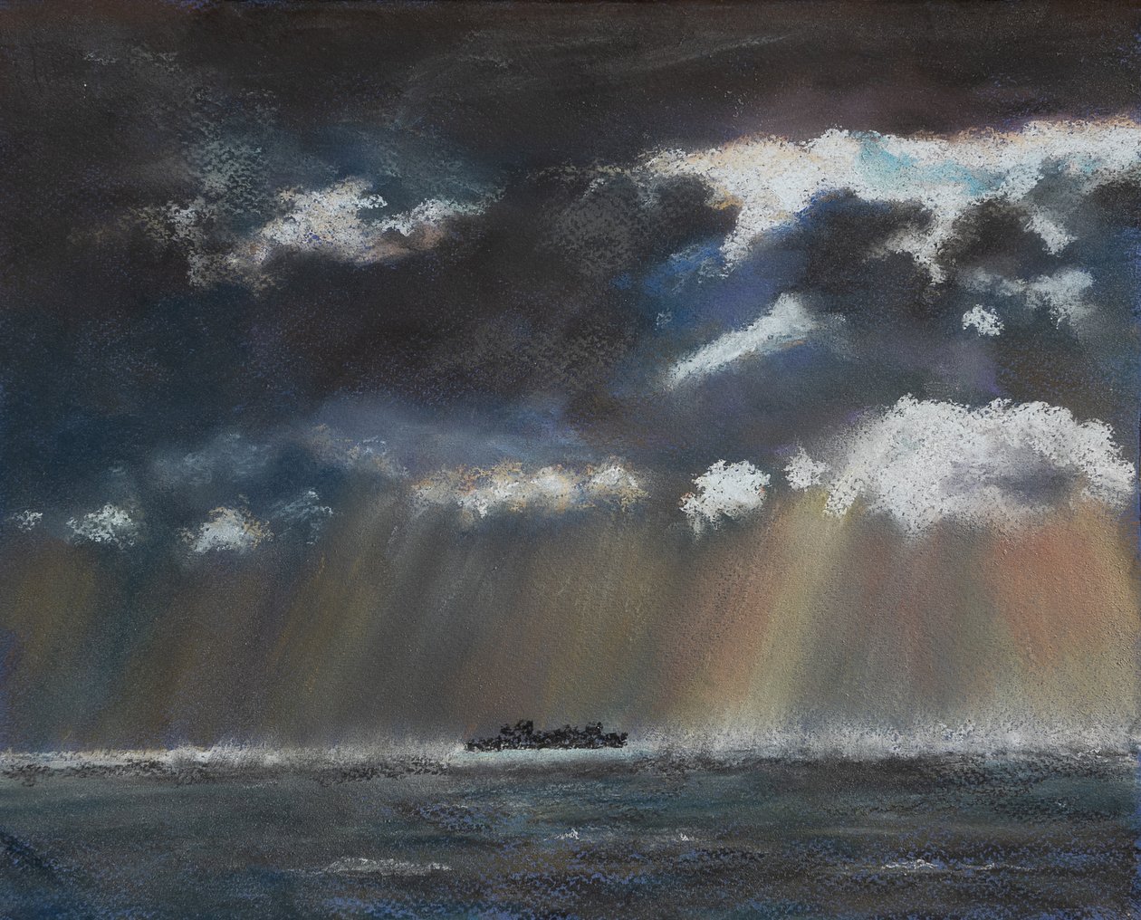 Denizde fırtınalar, 2022 (pastel) by Margo Starkey