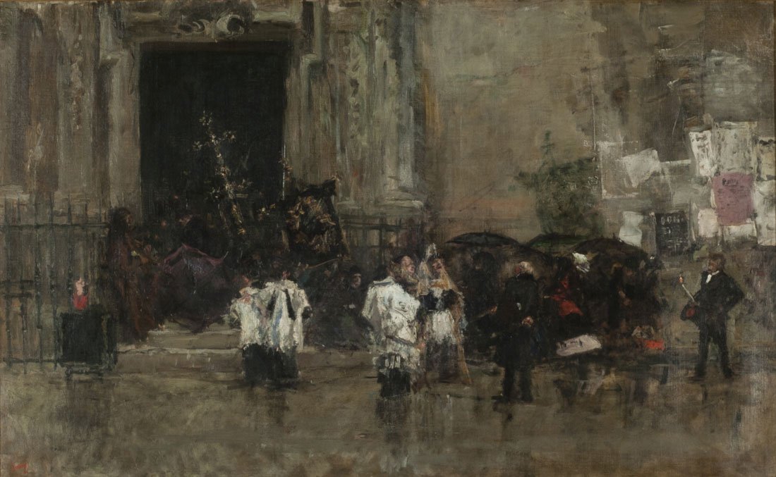 Yağmur alayı şaşırttı by Marià Fortuny