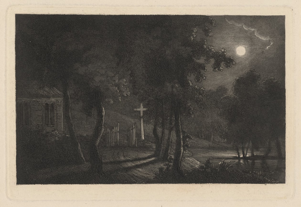 Moonlight tarafından Lakeside Şapeli by Maria Anna Fischer