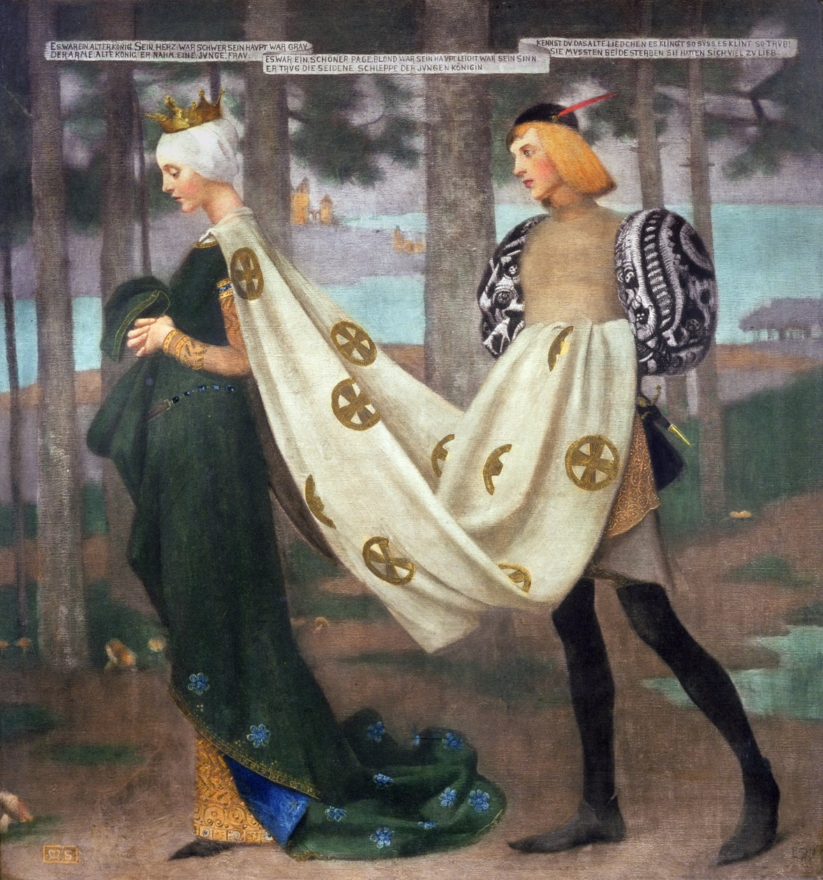 Kraliçe ve Sayfa, 1896 by Marianne Stokes
