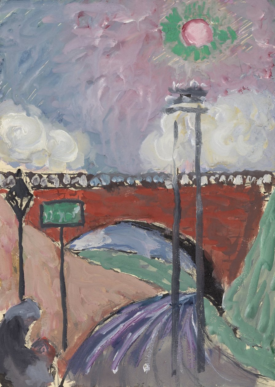 Lozan yakınlarındaki köprü (Pont de Gergovie) by Marianne von Werefkin