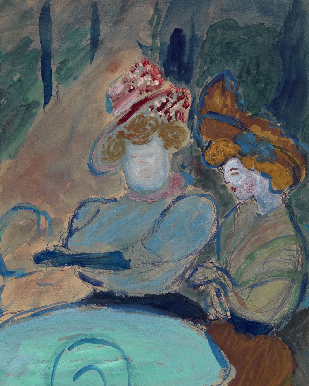 Sokak Kafesinde İki Kadın by Marianne von Werefkin