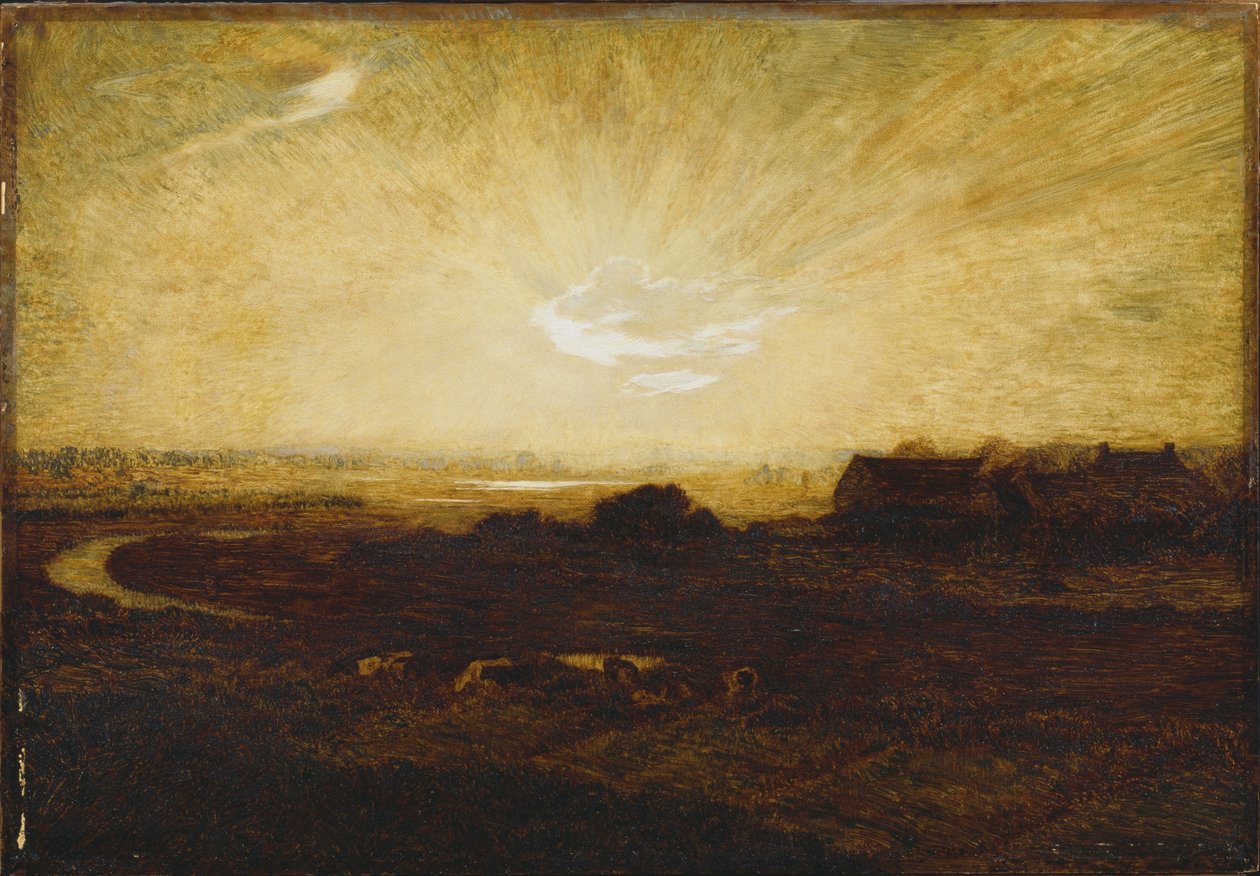 Gün batımında manzara by Marie Auguste Emile Rene Menard
