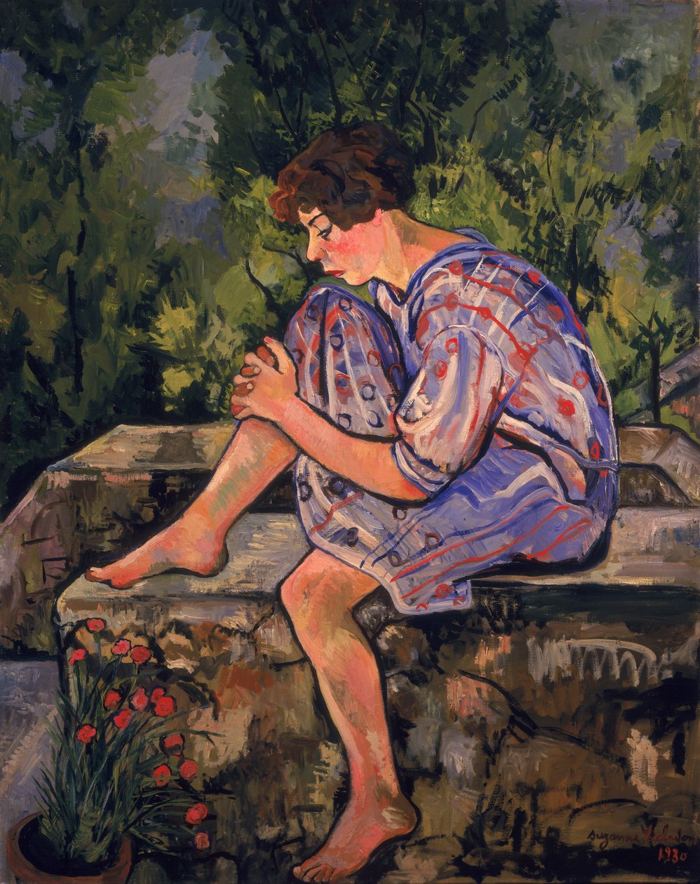 ಕುಳಿತಿರುವ ಯುವತಿ, 1930 ಟರ್ಕಿ by Marie Clementine (Suzanne) Valadon