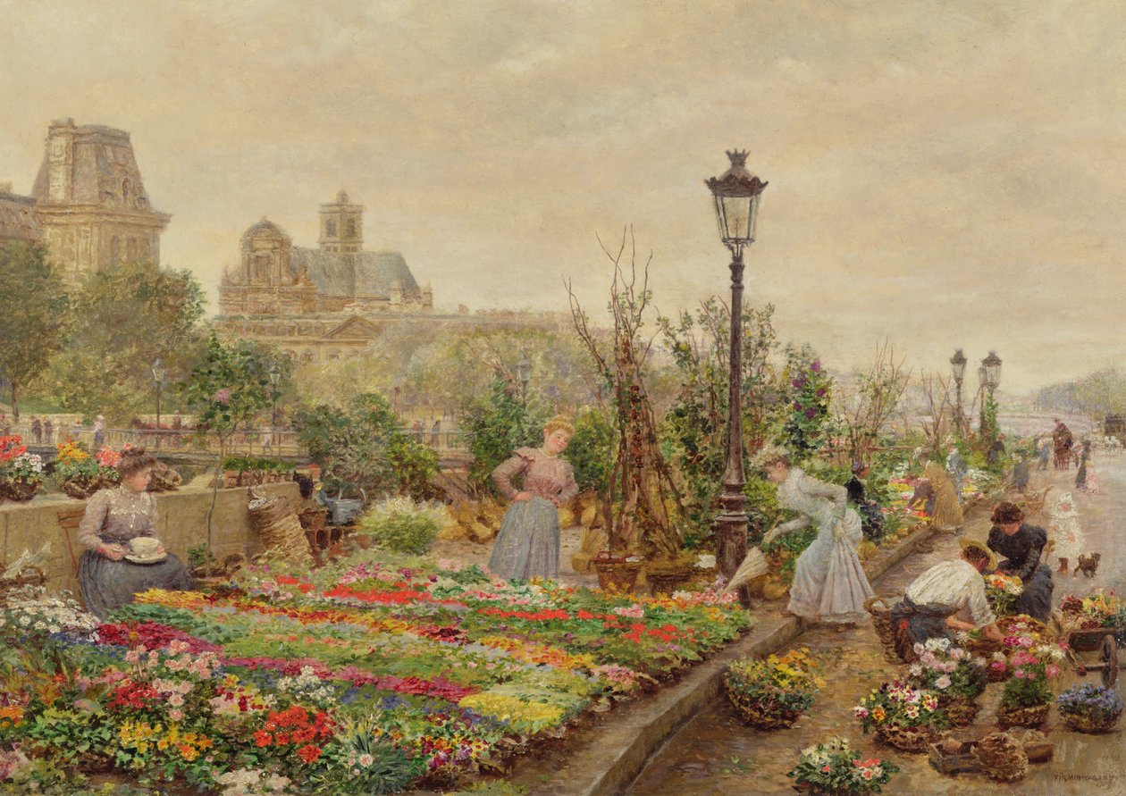 Çiçek Pazarı by Marie Francois Firmin Girard