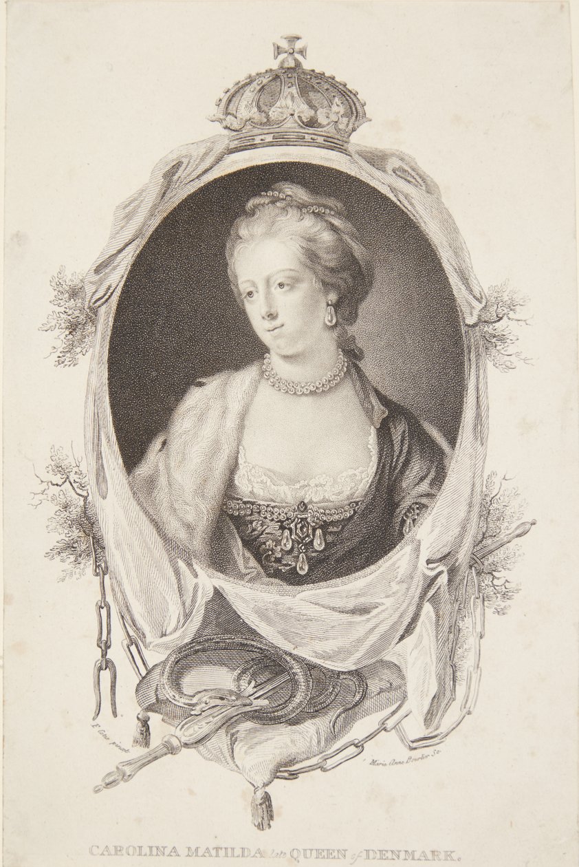 Caroline Mathilde'nin Portresi by Marie Anne Bourlier