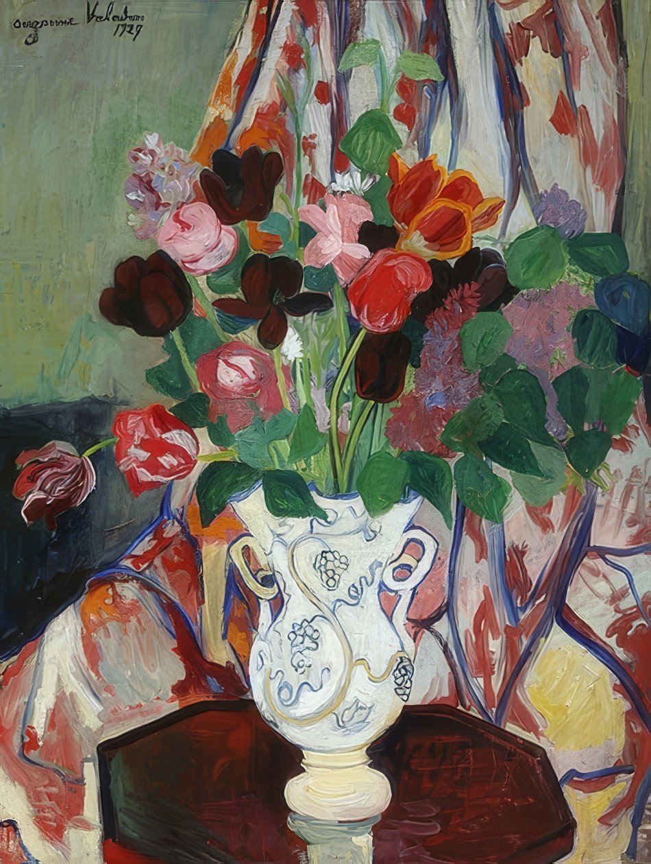 Lale vazo. 1927 by Marie Clementine (Suzanne) Valadon