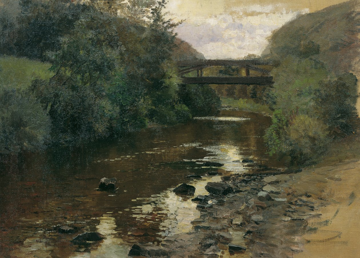 Bir köprü ile orman suyu by Marie Egner