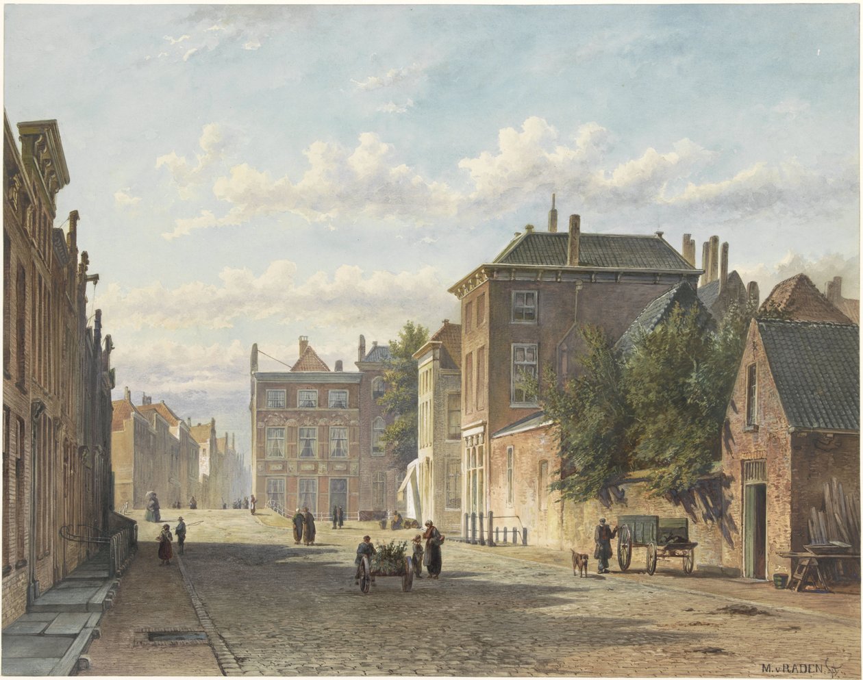 Lahey'deki Gedempte Burgwal by Marinus van Raden