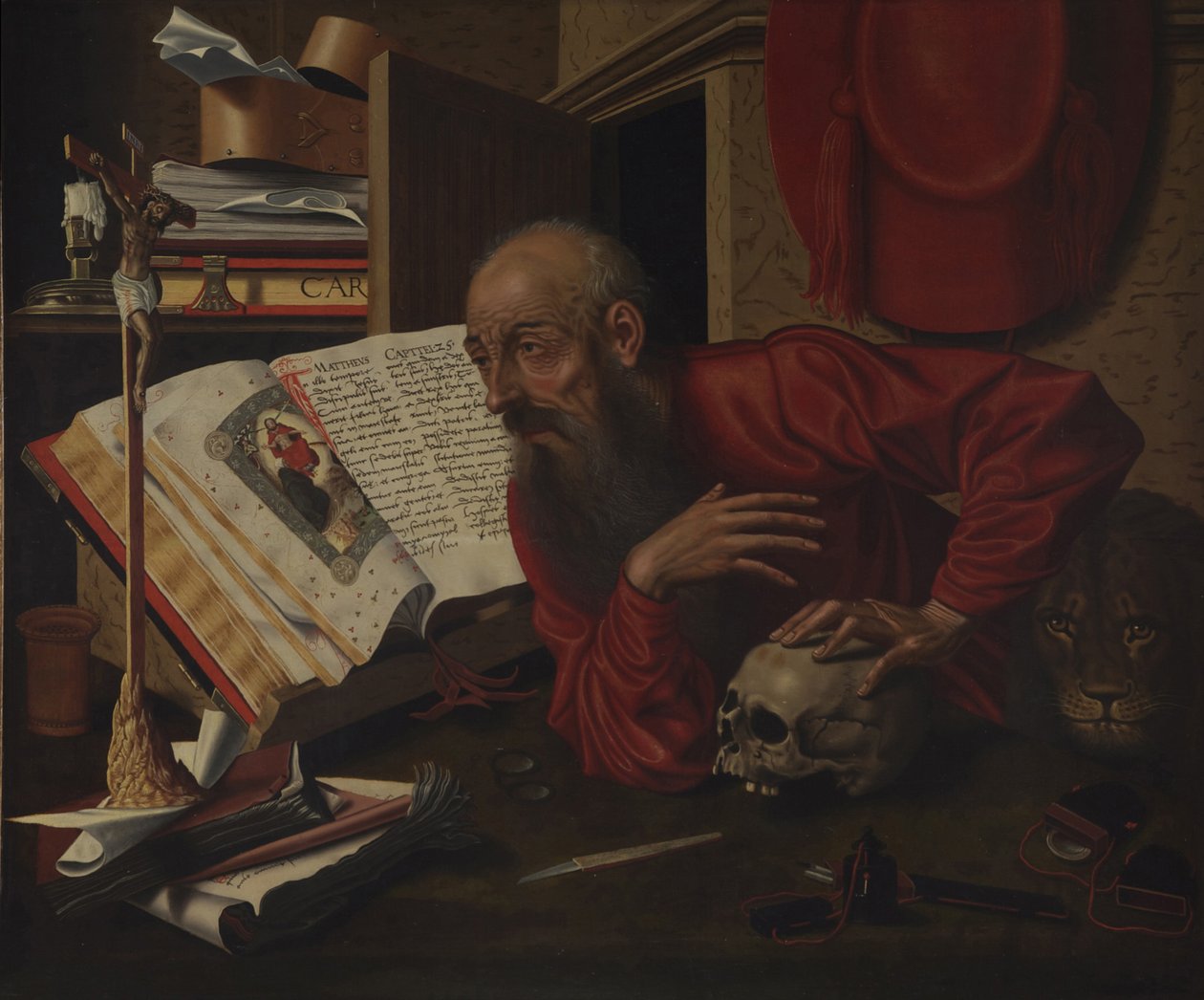 Hücresindeki Aziz Jerome by Marinus van Roejmerswaelen