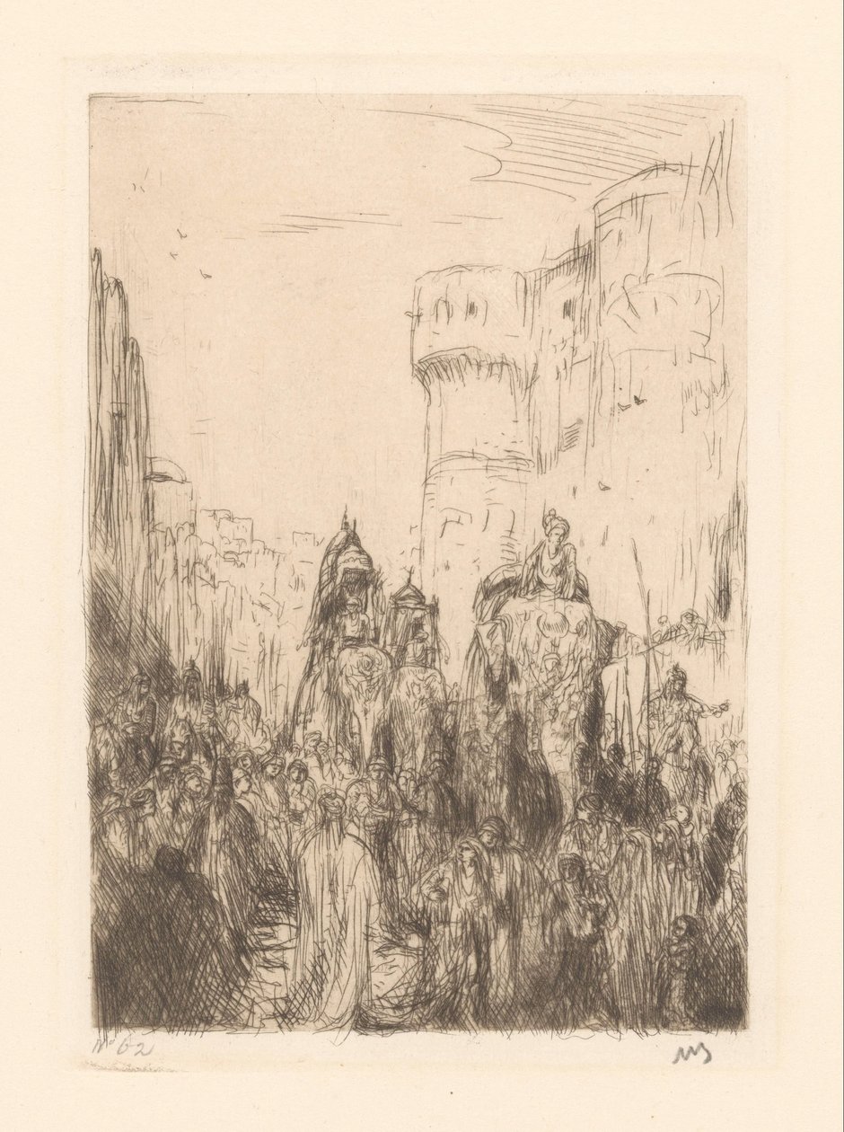 filler ile geçit töreni by Marius Bauer (signed by artist)