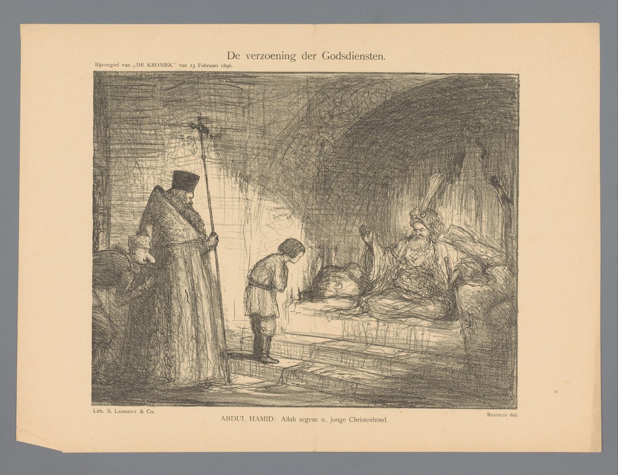 Dinlerin Uzlaşması (nesne üzerindeki başlık) by Marius Bauer