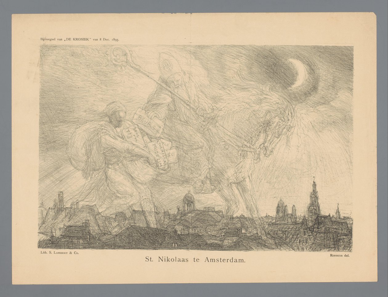 St. Nicholas Amsterdam'da (nesne üzerindeki başlık) by Marius Bauer