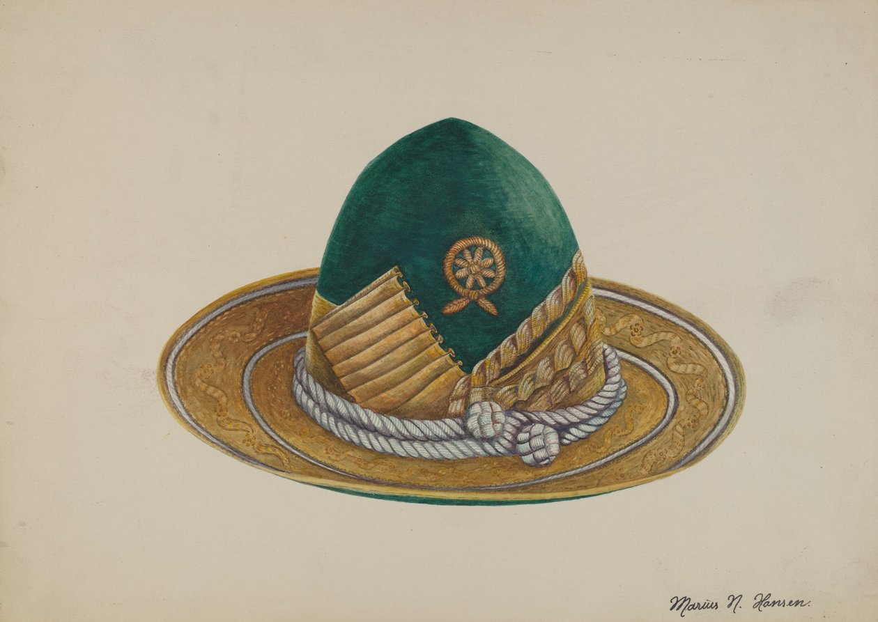 İspanyol Güneybatısı: Şapka, c. 1937. by Marius Hansen