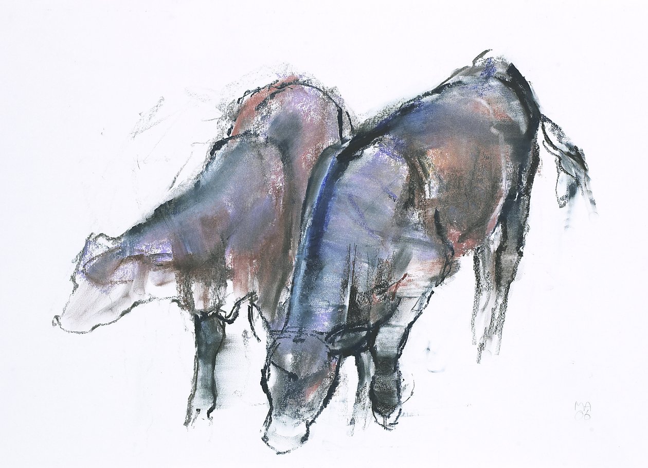 Buzağılar, 2006 (kağıt üzerinde kömür und conte) by Mark Adlington