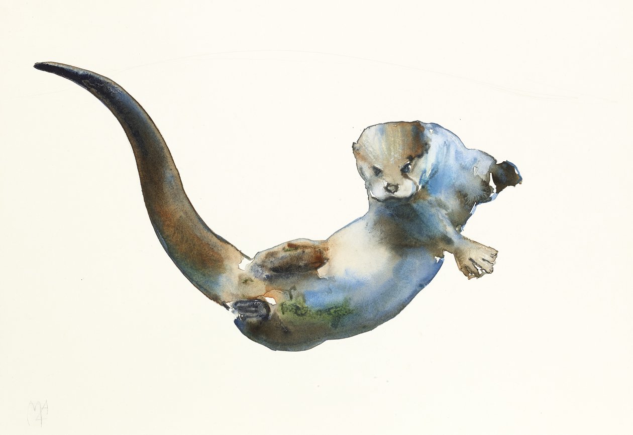 Hunter, 2014, (kağıt üzerine sulu boya) by Mark Adlington