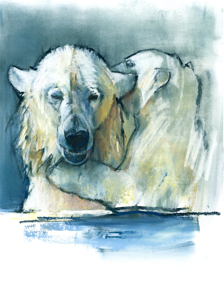 Anne, 2016, (kağıt üzerine pastel içerir) by Mark Adlington
