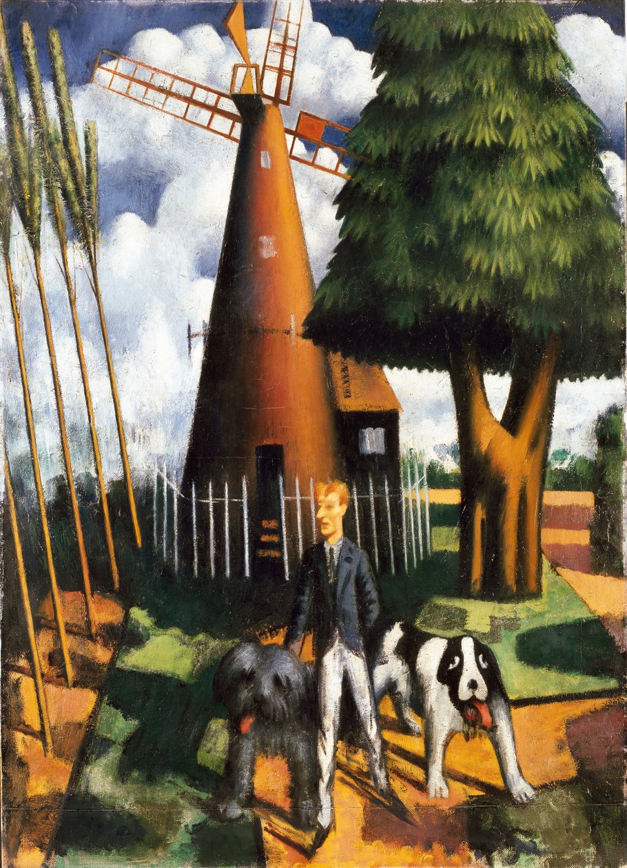 Gilbert Cannan ve Değirmeni, 1916 by Mark Gertler