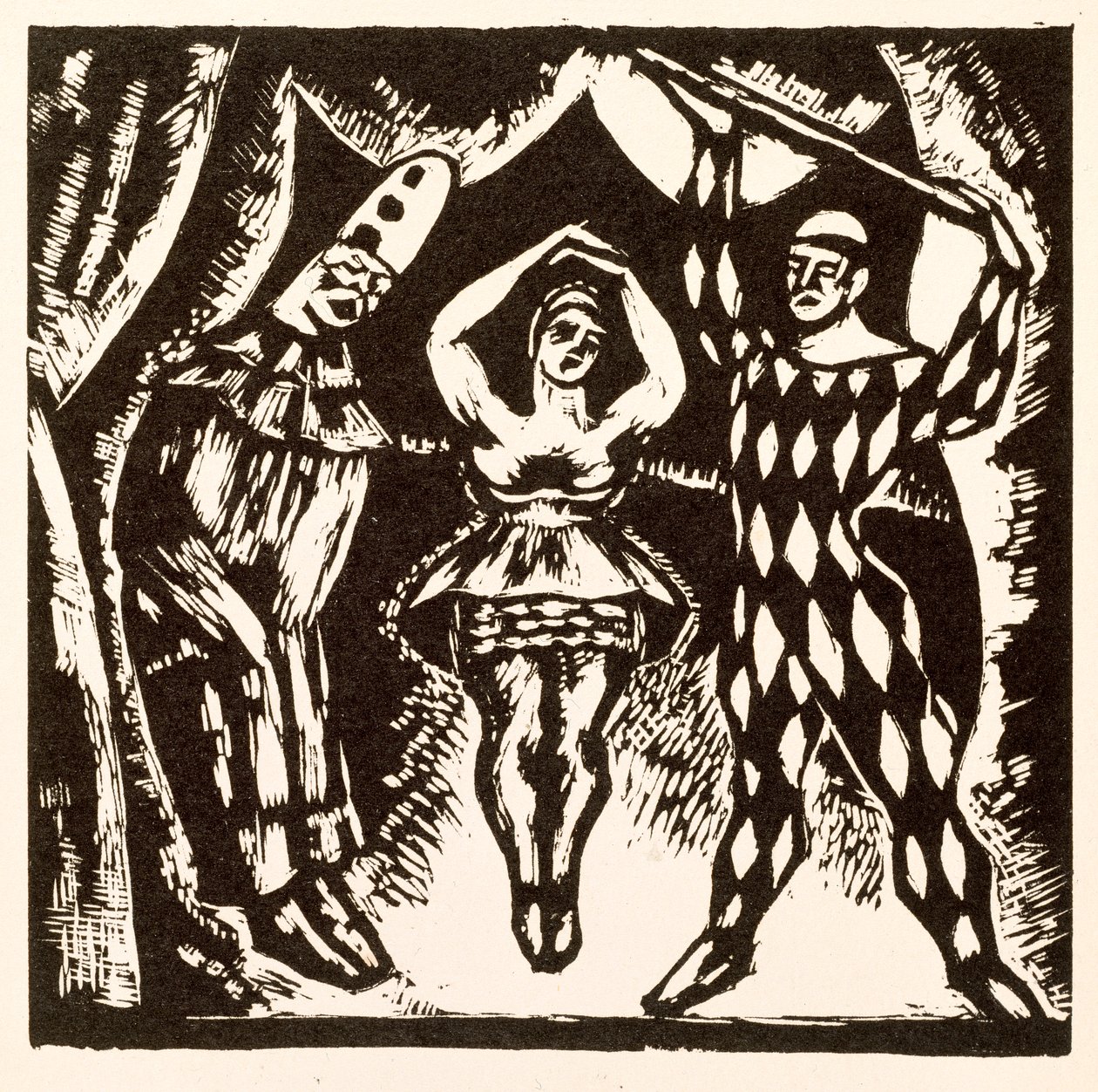 Harlequinade, Roger Fry tarafından gravür by Mark Gertler
