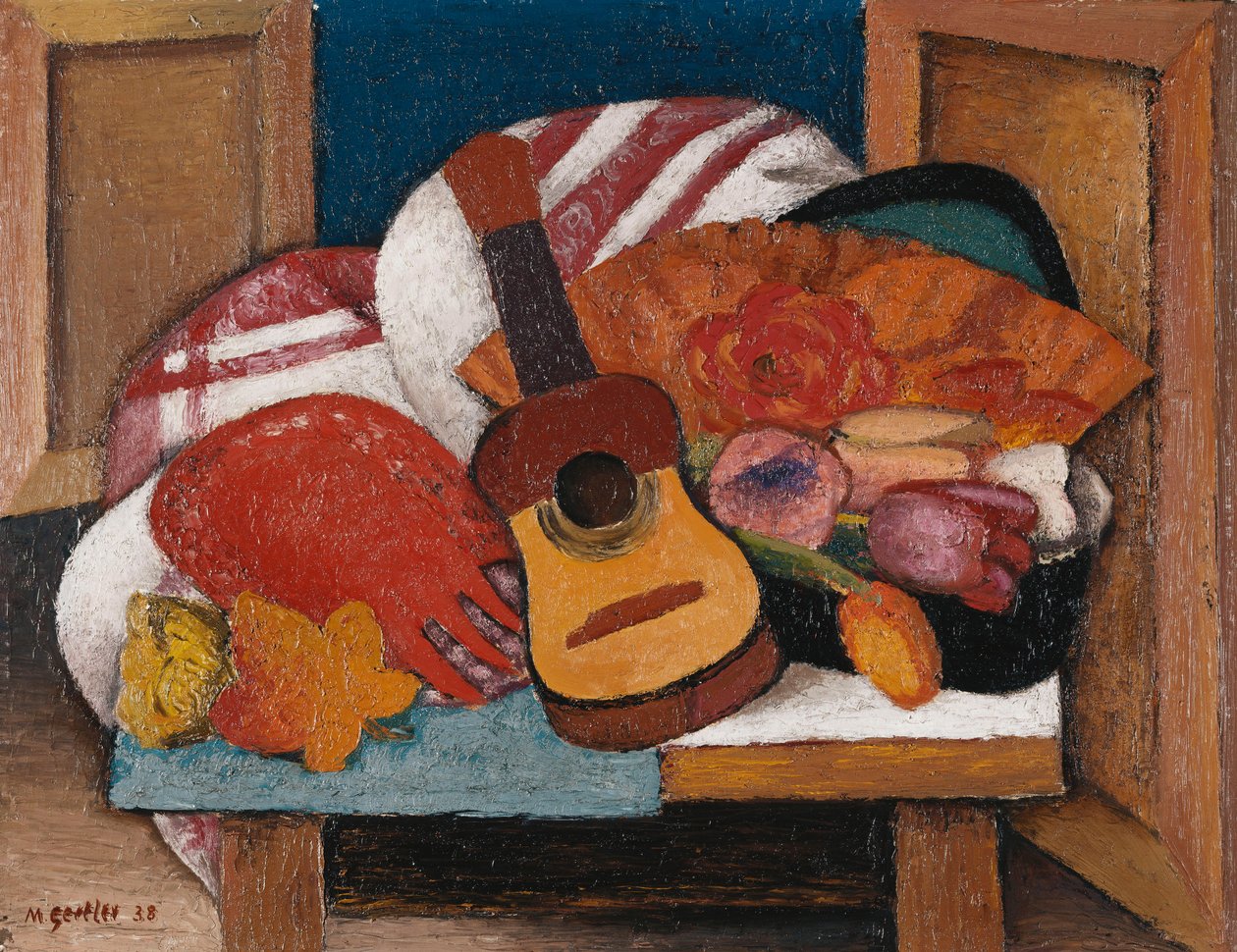 İspanyol Hayran için Çalışma by Mark Gertler