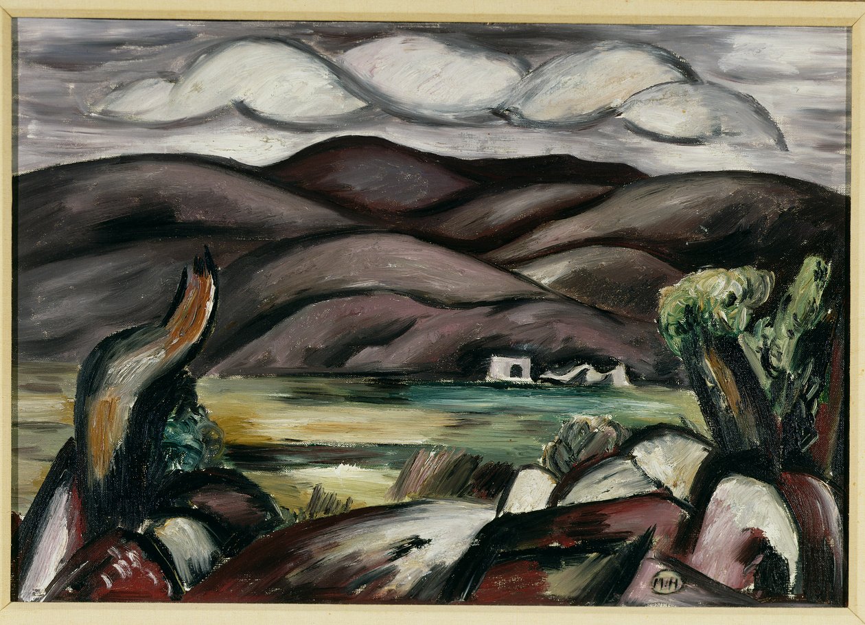 Manzara, New Mexico (tuval üzerine yağlı boya) by Marsden Hartley