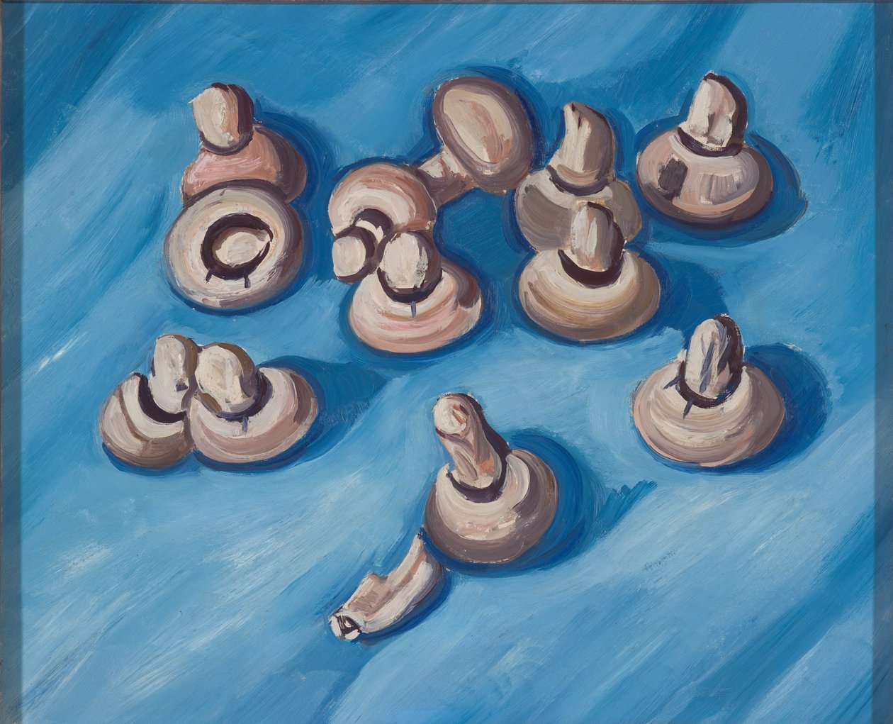 Mavi zemin üzerine mantar by Marsden Hartley