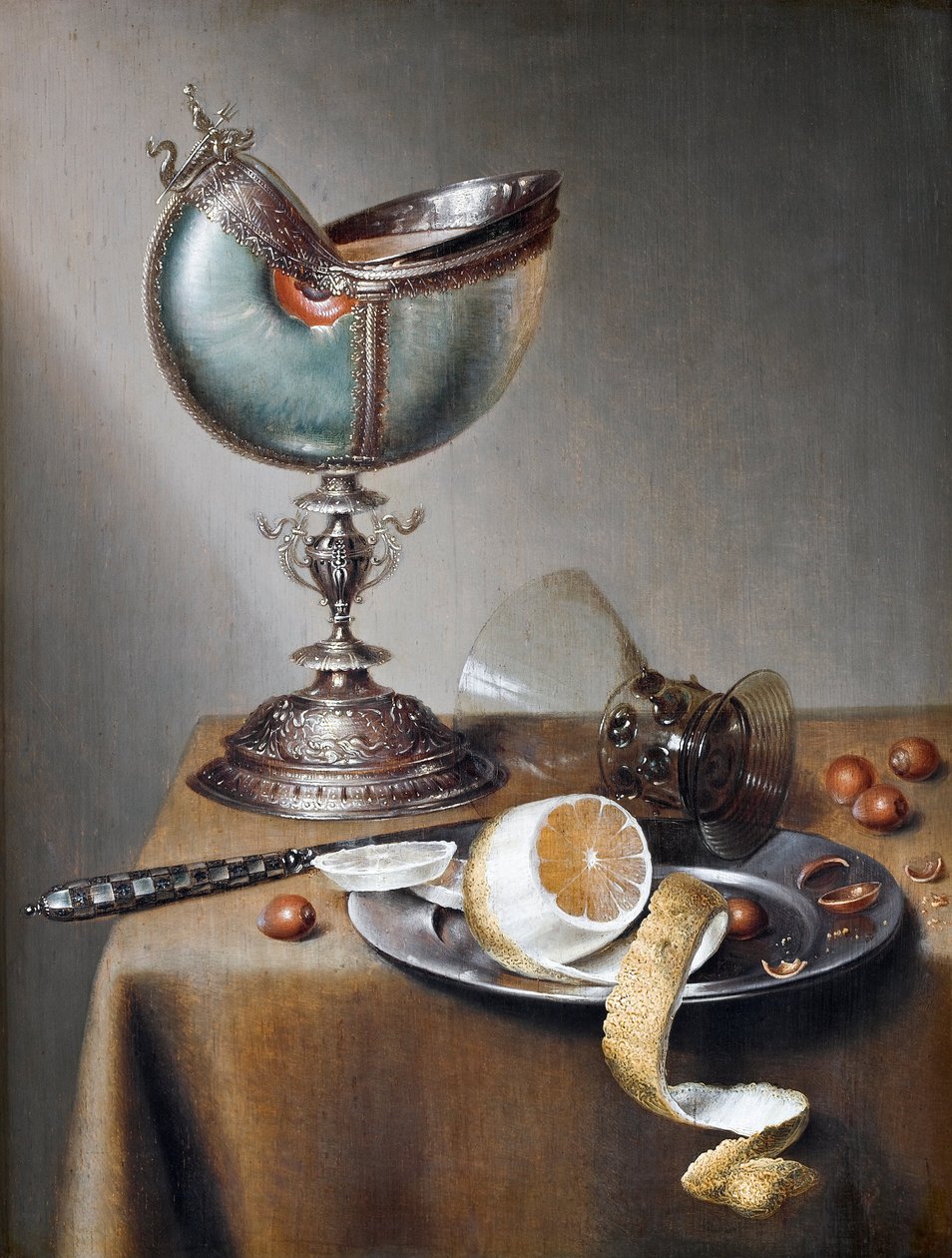 Nautilus Cup ile Natürmort by Marten Boelema de Stomme