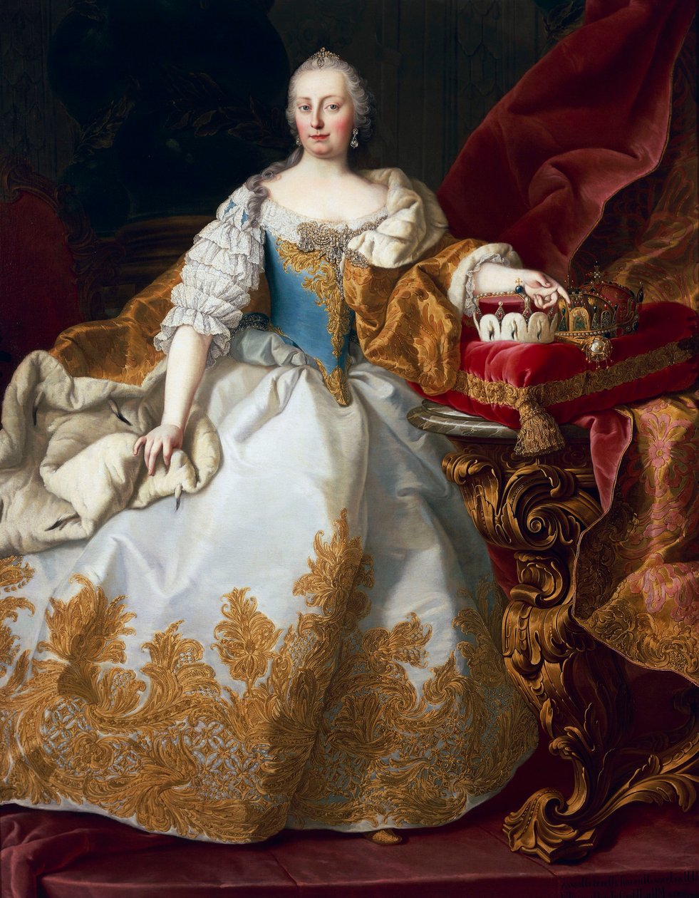 Maria Theresa, Avusturya İmparatoriçesi, 1744 by Martin II Mytens or Meytens