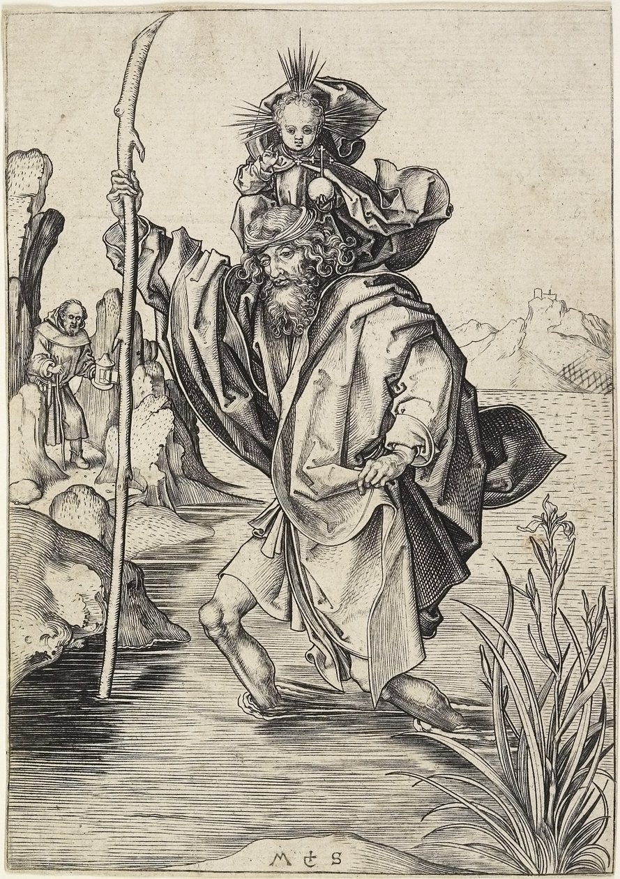 ಸೇಂಟ್ ಕ್ರಿಸ್ಟೋಫರ್, ಸಿ. 1475-1480ಟರ್ಕ್ by Martin Schongauer