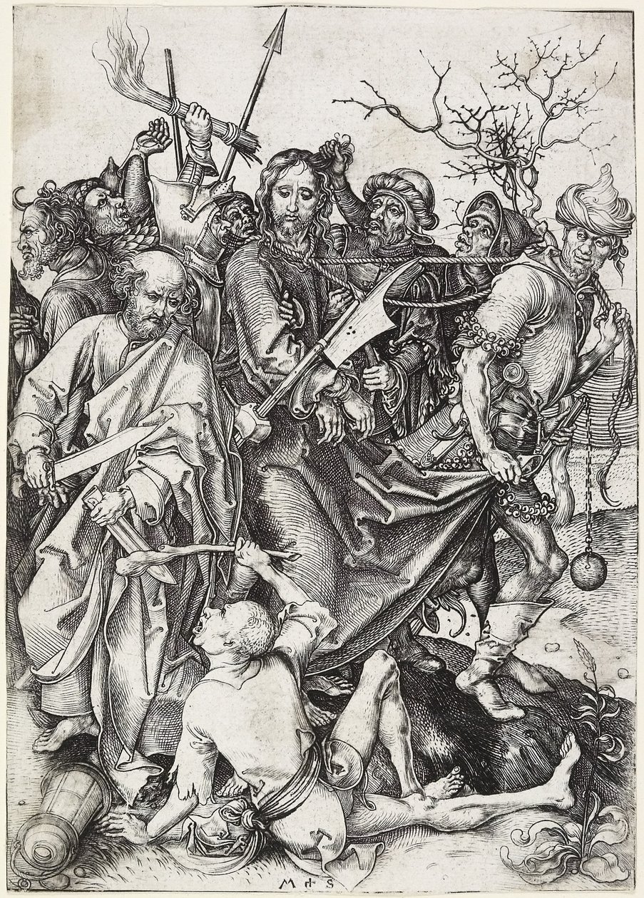 ಕ್ರಿಸ್ತನ ಸೆರೆಹಿಡಿಯುವಿಕೆ, ಸಿ. 1480 ಟರ್ಕಿ by Martin Schongauer