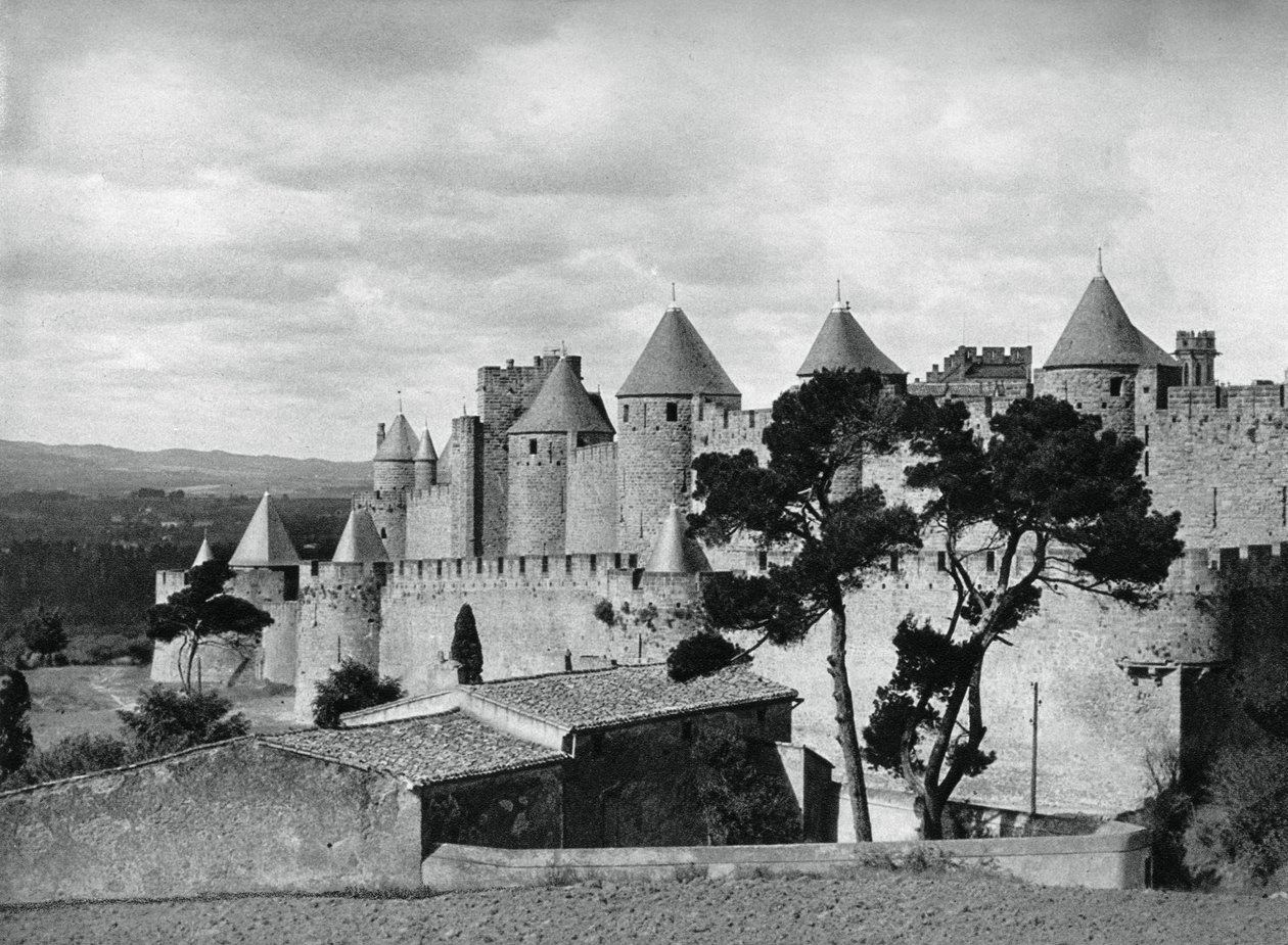 Carcassonne, Fransa, 1937 by Martin Hurlimann