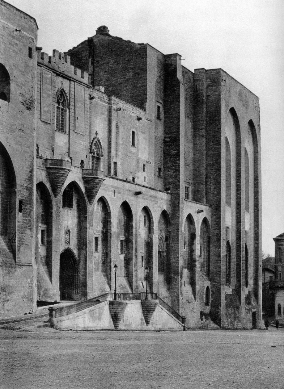 Papalık Sarayı, Avignon, Fransa, 1937 by Martin Hurlimann